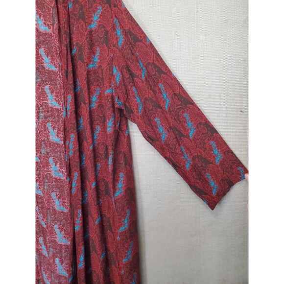 The Elephant Pants Rayon Geo Print Longline Open Front Jacket/Topper Size L/XL - Picture 2 of 5